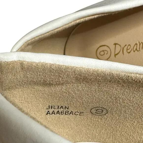 Dream pairs Julian White Women's hidden wedge Flats size 9 faux leather. - Picture 8 of 9